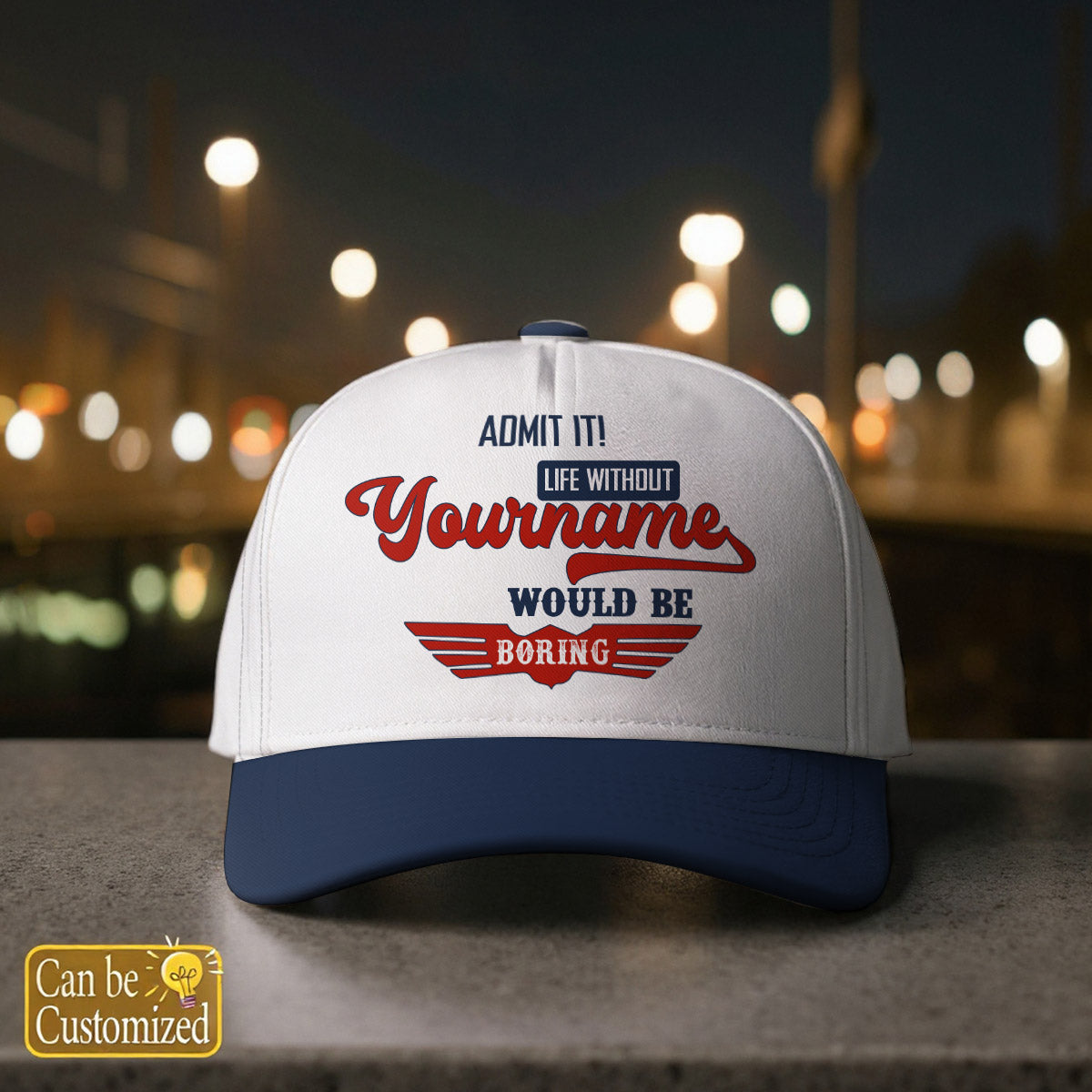 YOUR NAME HL03-CP79 Personalized Name Hat