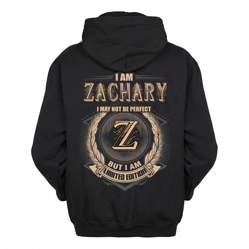 ZACHARY 2K-101–Personalized Name Quote Apparel “I Am NAME May Not Be Perfect But I Am Limited Edition”