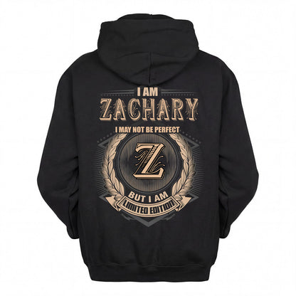 ZACHARY 2K-101–Personalized Name Quote Apparel “I Am NAME May Not Be Perfect But I Am Limited Edition”