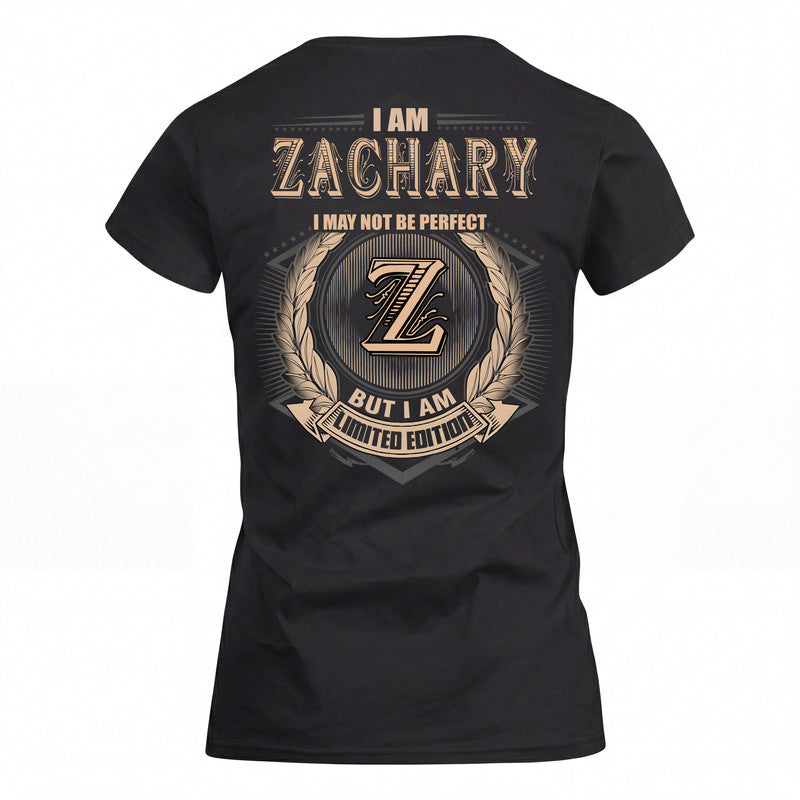 ZACHARY 2K-101–Personalized Name Quote Apparel “I Am NAME May Not Be Perfect But I Am Limited Edition”