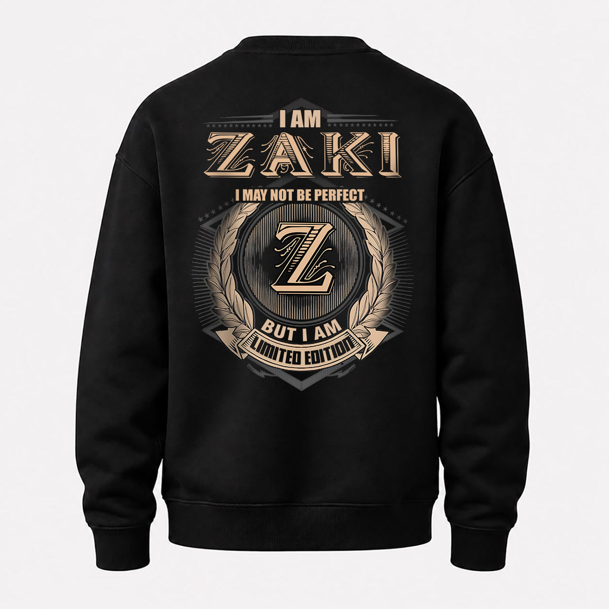 ZAKI 2K-101–Personalized Name Quote Apparel “I Am NAME May Not Be Perfect But I Am Limited Edition”