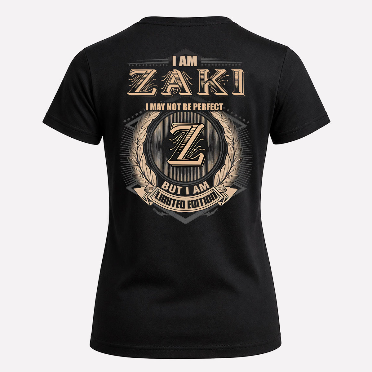 ZAKI 2K-101–Personalized Name Quote Apparel “I Am NAME May Not Be Perfect But I Am Limited Edition”