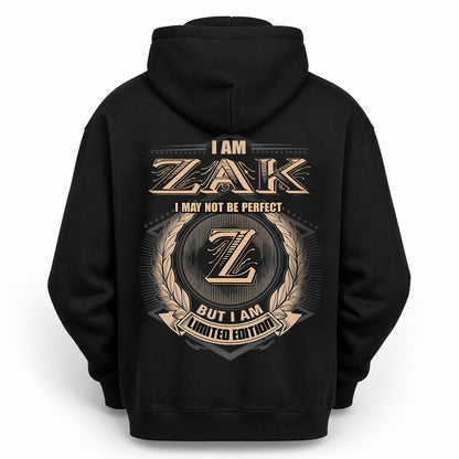 ZAK 2K-101–Personalized Name Quote Apparel “I Am NAME May Not Be Perfect But I Am Limited Edition”