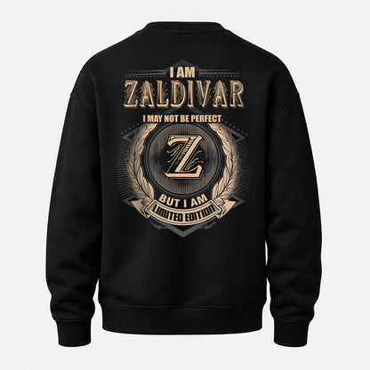 ZALDIVAR 2K-101–Personalized Name Quote Apparel “I Am NAME May Not Be Perfect But I Am Limited Edition”