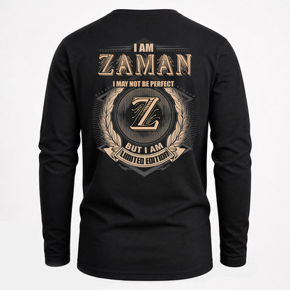 ZAMAN 2K-101–Personalized Name Quote Apparel “I Am NAME May Not Be Perfect But I Am Limited Edition”