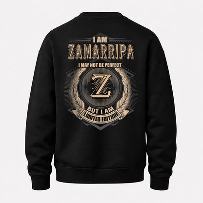 ZAMARRIPA 2K-101–Personalized Name Quote Apparel “I Am NAME May Not Be Perfect But I Am Limited Edition”