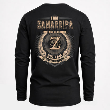 ZAMARRIPA 2K-101–Personalized Name Quote Apparel “I Am NAME May Not Be Perfect But I Am Limited Edition”