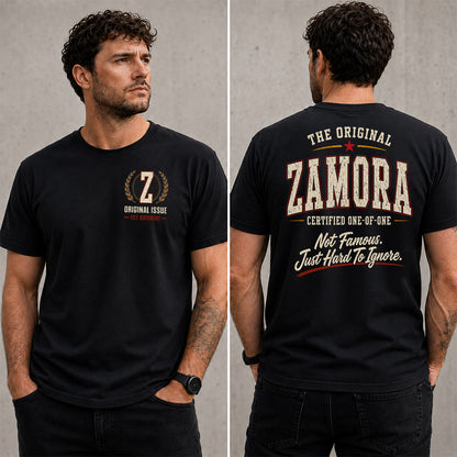 ZAMORA W65-F6-168 – Personalized Original Issue Apparel “The Original NAME Certified One-of-One"