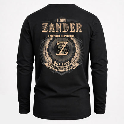 ZANDER 2K-101–Personalized Name Quote Apparel “I Am NAME May Not Be Perfect But I Am Limited Edition”