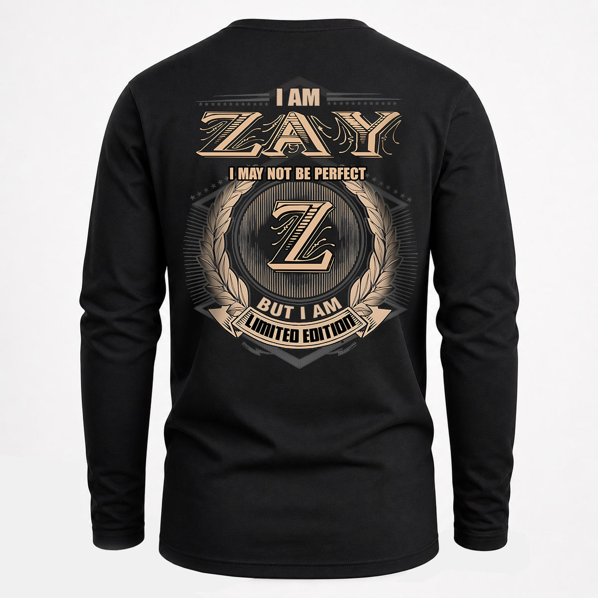 ZAY 2K-101–Personalized Name Quote Apparel “I Am NAME May Not Be Perfect But I Am Limited Edition”