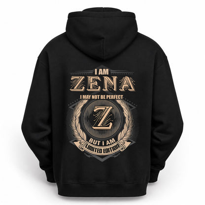 ZENA 2K-101–Personalized Name Quote Apparel “I Am NAME May Not Be Perfect But I Am Limited Edition”