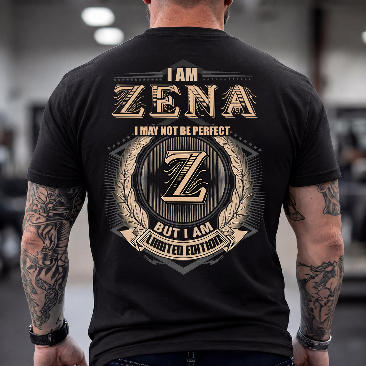 ZENA 2K-101–Personalized Name Quote Apparel “I Am NAME May Not Be Perfect But I Am Limited Edition”