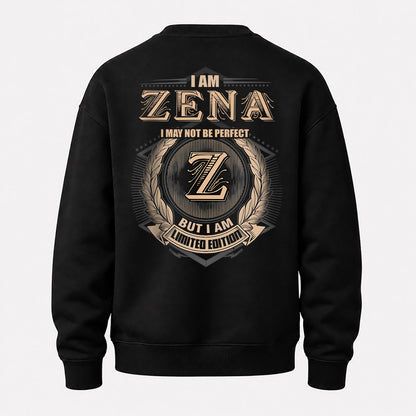 ZENA 2K-101–Personalized Name Quote Apparel “I Am NAME May Not Be Perfect But I Am Limited Edition”