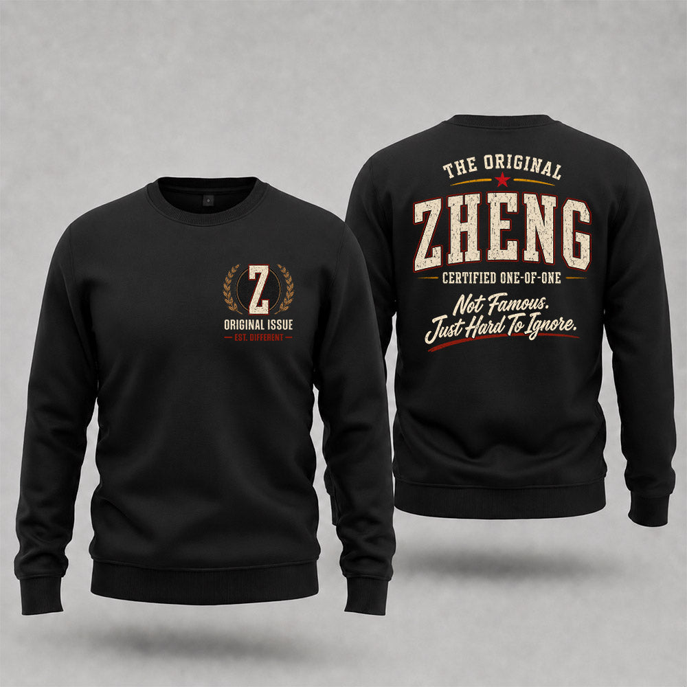 ZHENG W65-F6-168 – Personalized Original Issue Apparel “The Original NAME Certified One-of-One"