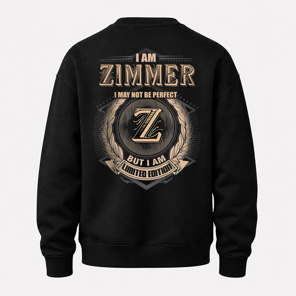 ZIMMER 2K-101–Personalized Name Quote Apparel “I Am NAME May Not Be Perfect But I Am Limited Edition”