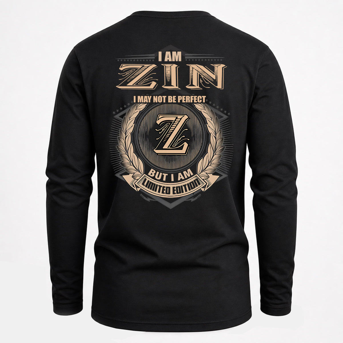 ZIN 2K-101–Personalized Name Quote Apparel “I Am NAME May Not Be Perfect But I Am Limited Edition”