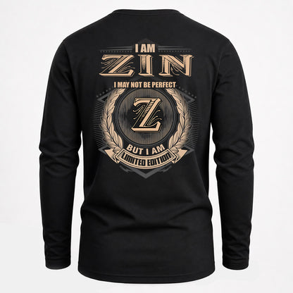 ZIN 2K-101–Personalized Name Quote Apparel “I Am NAME May Not Be Perfect But I Am Limited Edition”