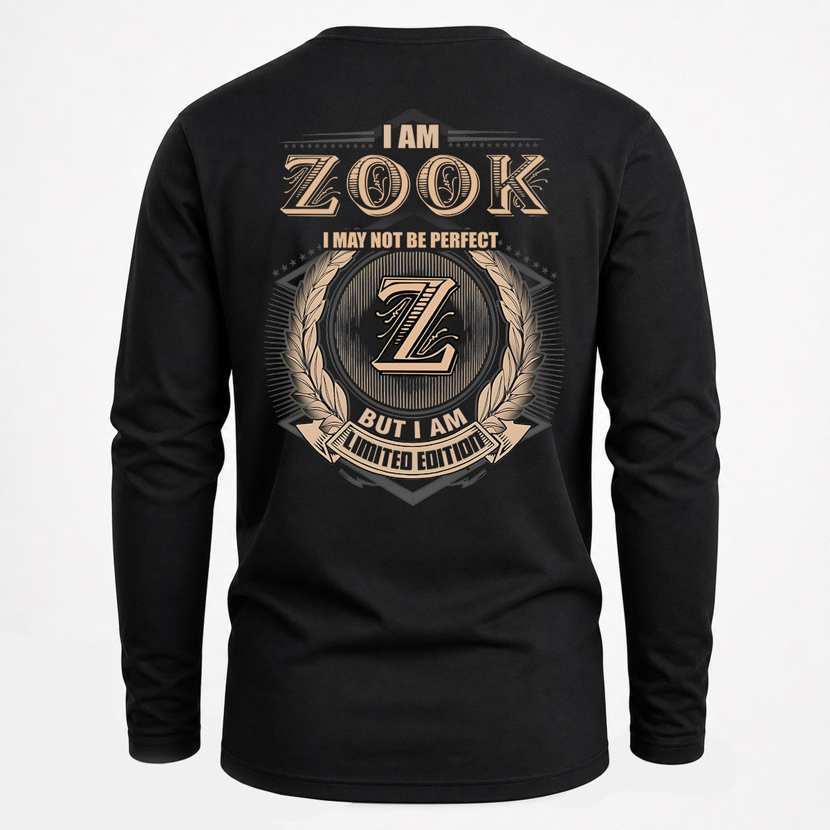 ZOOK 2K-101–Personalized Name Quote Apparel “I Am NAME May Not Be Perfect But I Am Limited Edition”