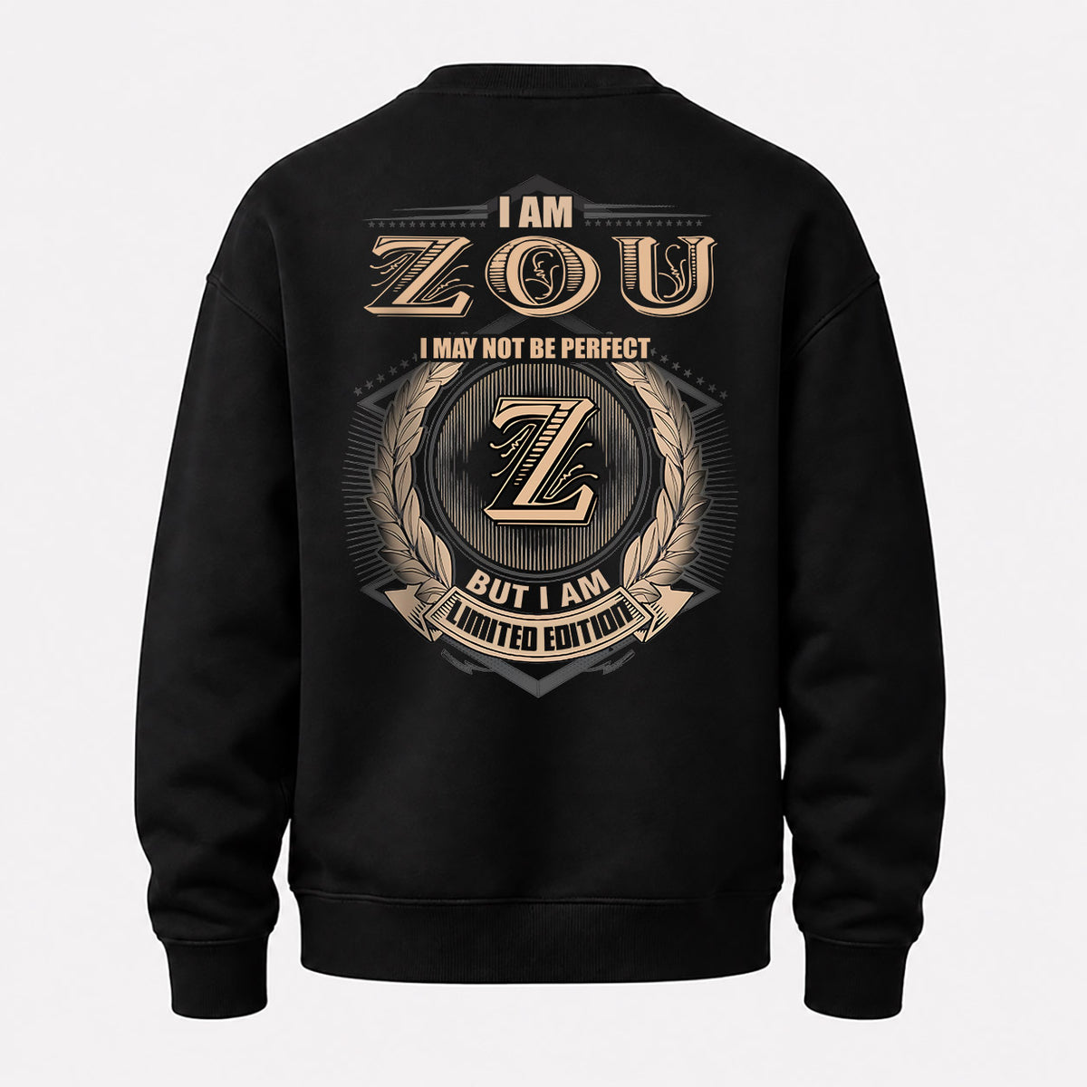 ZOU 2K-101–Personalized Name Quote Apparel “I Am NAME May Not Be Perfect But I Am Limited Edition”