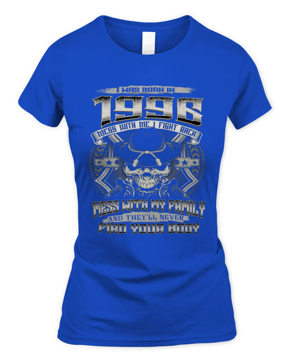 1996 HH89-K2 – T-shirt – Theme: "Birth Year – Family Always Protects" - Women's Standard T-Shirt - Royal