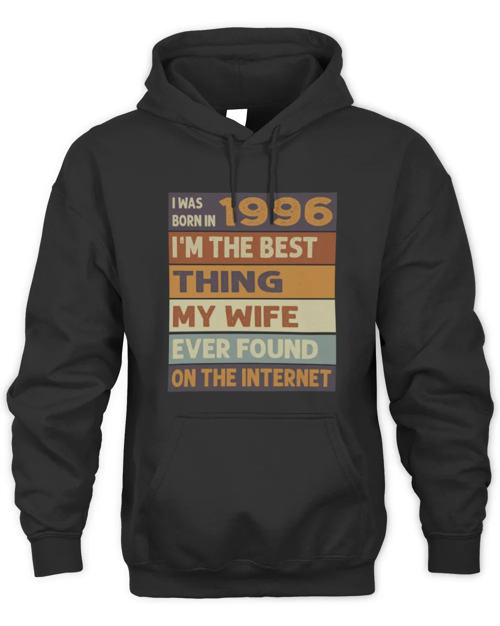 1996 HH89-K2 – Funny Birth Year Wife Quote T-Shirt - Unisex Hoodie - Black