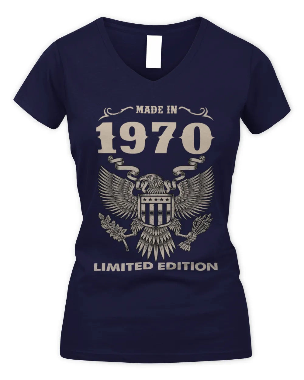1970 HH89-K2 – Classic Birth Year Limited Edition T-Shirt - Women's V-Neck T-Shirt - Navy