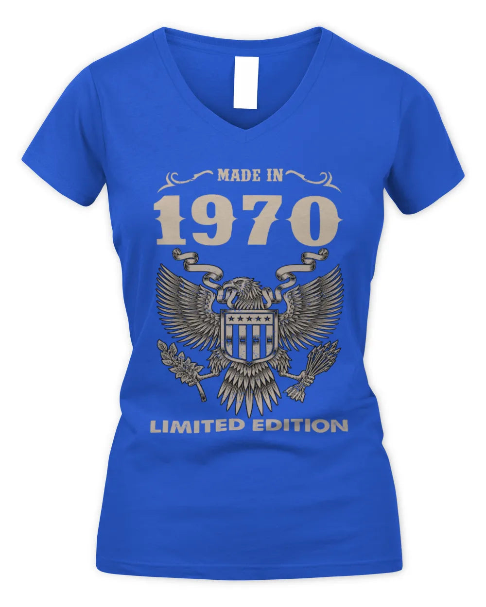 1970 HH89-K2 – Classic Birth Year Limited Edition T-Shirt - Women's V-Neck T-Shirt - Royal
