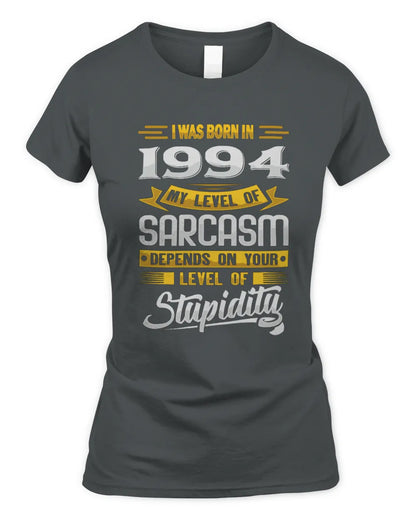 1994 HH88-K2 – Funny Birth Year Sarcasm Quote T-Shirt - Women's Standard T-Shirt - Charcoal