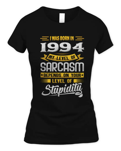 1994 HH88-K2 – Funny Birth Year Sarcasm Quote T-Shirt - Women's Standard T-Shirt - Black