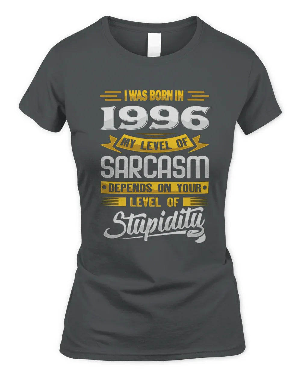 1996 HH88-K2 – Funny Birth Year Sarcasm Quote T-Shirt - Women's Standard T-Shirt - Charcoal