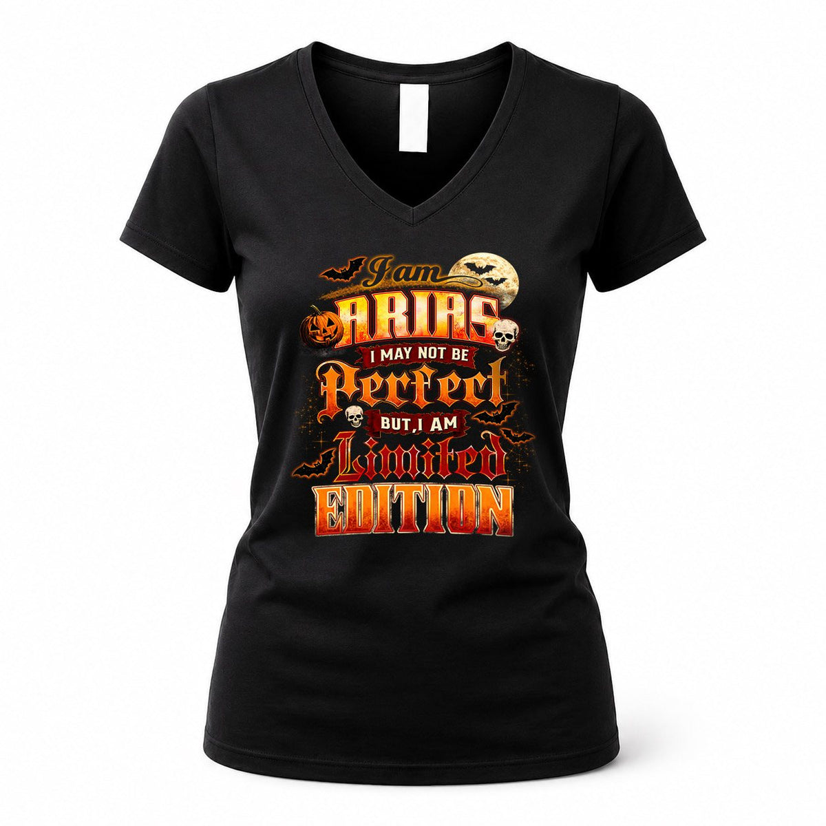 ARIAS HH-F008 – Personalized Name Halloween Shirt – “I May Not Be Perfect, But I Am Limited Edition” Custom Apparel