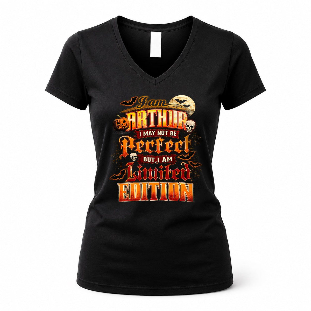 ARTHUR HH-F008 – Personalized Name Halloween Shirt – “I May Not Be Perfect, But I Am Limited Edition” Custom Apparel