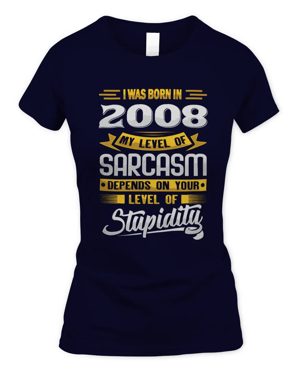 2008 HH88-K2 – Funny Birth Year Sarcasm Quote T-Shirt - Women's Standard T-Shirt - Navy