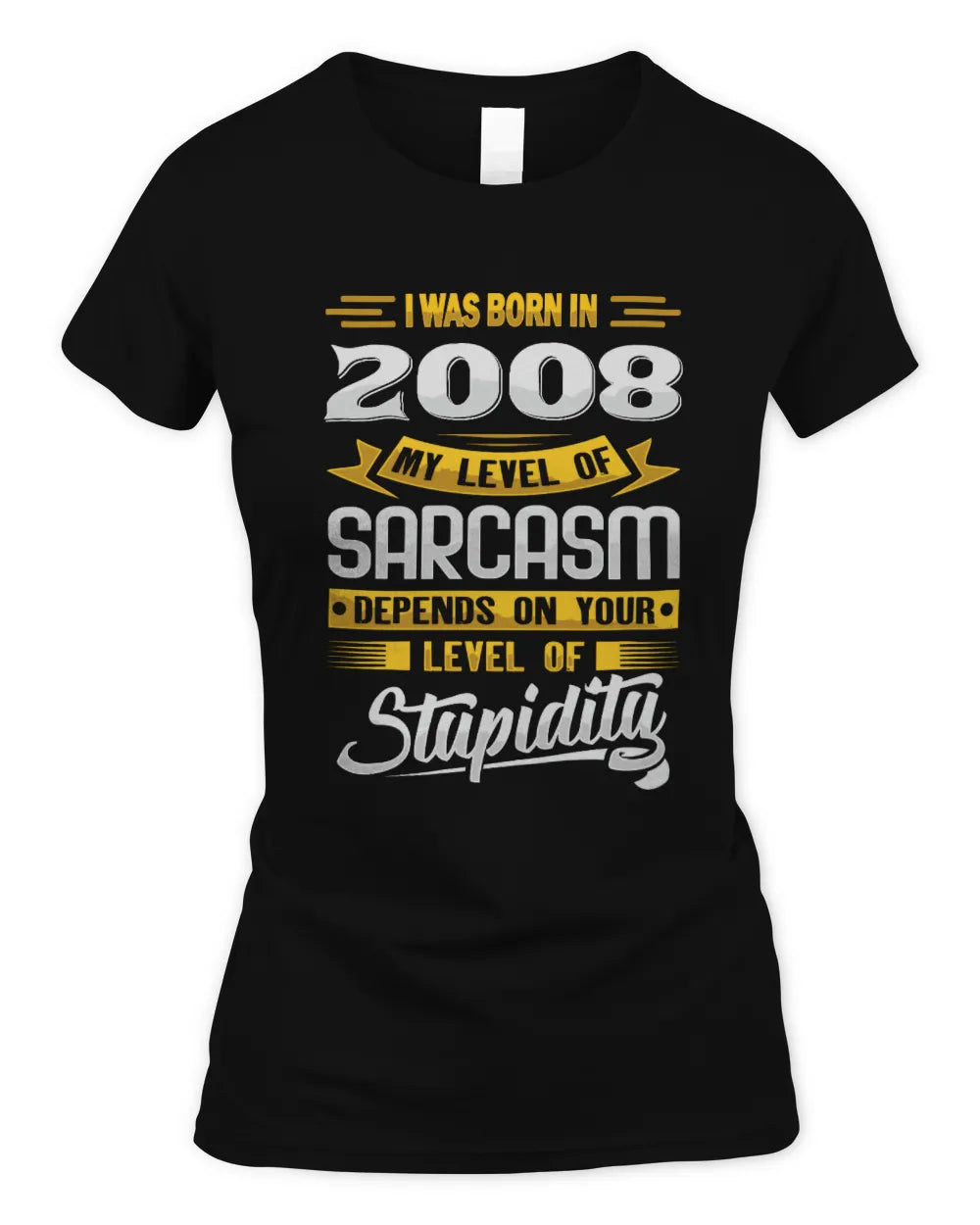 2008 HH88-K2 – Funny Birth Year Sarcasm Quote T-Shirt - Women's Standard T-Shirt - Black