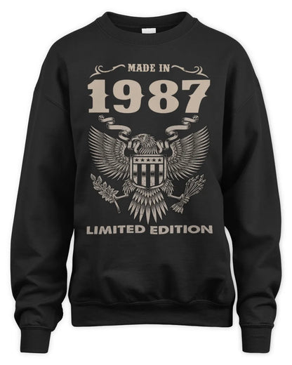1987 HH89-K2 – Classic Birth Year Limited Edition T-Shirt - Unisex Sweatshirt - Black