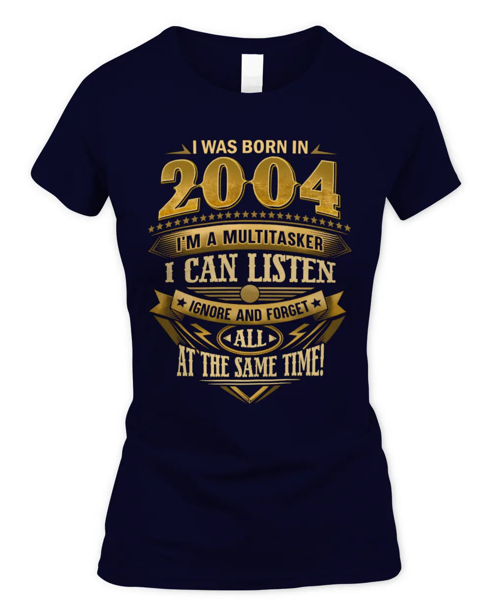 2004 HH89-K2 – Funny Birth Year Multitasker Quote T-Shirt - Women's Standard T-Shirt - Navy