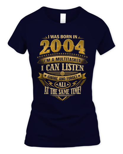 2004 HH89-K2 – Funny Birth Year Multitasker Quote T-Shirt - Women's Standard T-Shirt - Navy