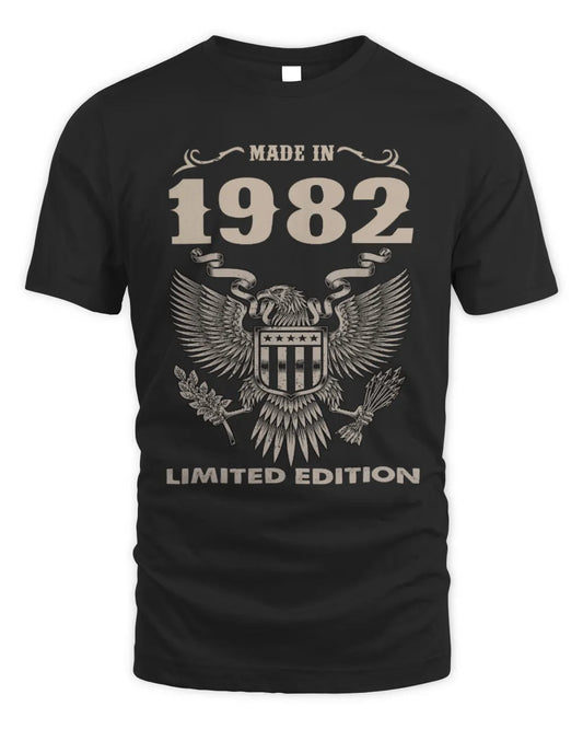 1982 HH89-K2 – Classic Birth Year Limited Edition T-Shirt - Unisex Standard T-Shirt - Black