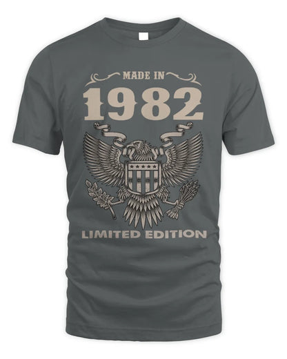 1982 HH89-K2 – Classic Birth Year Limited Edition T-Shirt - Unisex Standard T-Shirt - Charcoal