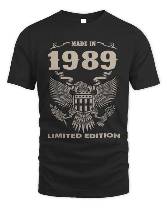 1989 HH89-K2 – Classic Birth Year Limited Edition T-Shirt - Unisex Standard T-Shirt - Black