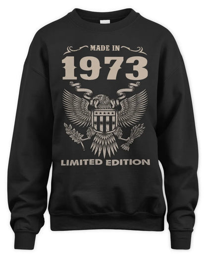 1973 HH89-K2 – Classic Birth Year Limited Edition T-Shirt - Unisex Sweatshirt - Black