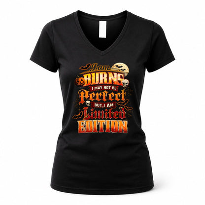 BURNS HH-F008 – Personalized Name Halloween Shirt – “I May Not Be Perfect, But I Am Limited Edition” Custom Apparel