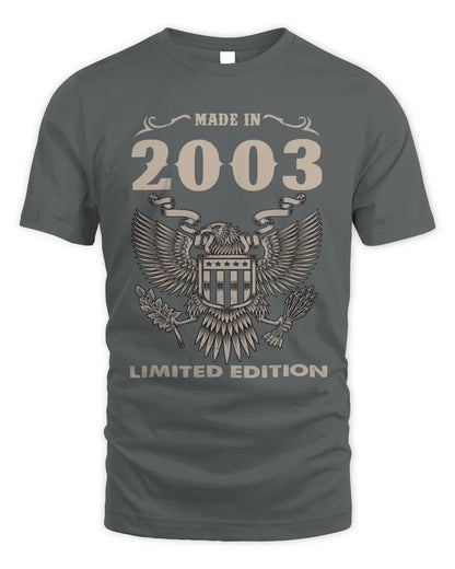 2003 HH89-K2 – Classic Birth Year Limited Edition T-Shirt - Unisex Standard T-Shirt - Charcoal