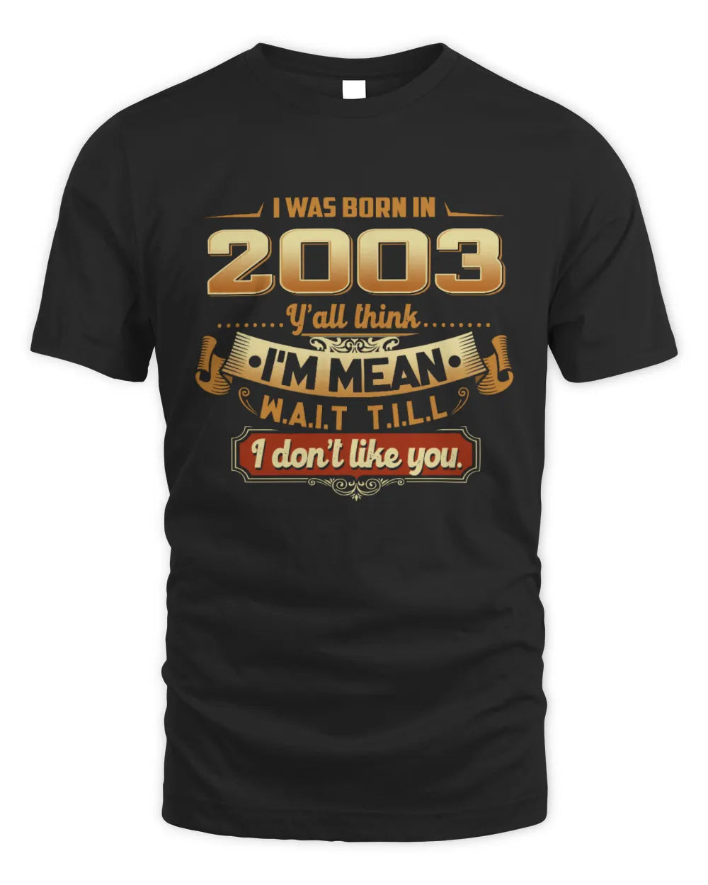 2003 HH89-K2 – Funny Birth Year Attitude Quote T-Shirt - Unisex Standard T-Shirt - Black