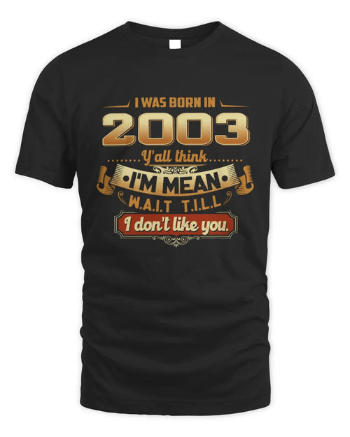 2003 HH89-K2 – Funny Birth Year Attitude Quote T-Shirt - Unisex Standard T-Shirt - Black