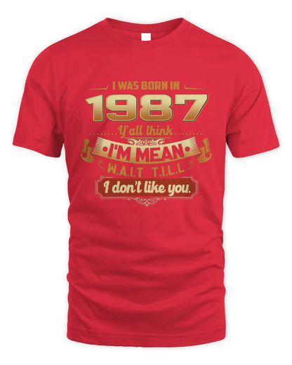1987 HH89-K2 – Funny Birth Year Attitude Quote T-Shirt - Unisex Standard T-Shirt - Red