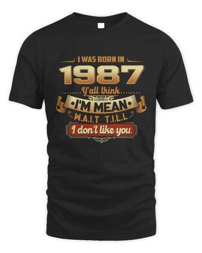 1987 HH89-K2 – Funny Birth Year Attitude Quote T-Shirt - Unisex Standard T-Shirt - Black