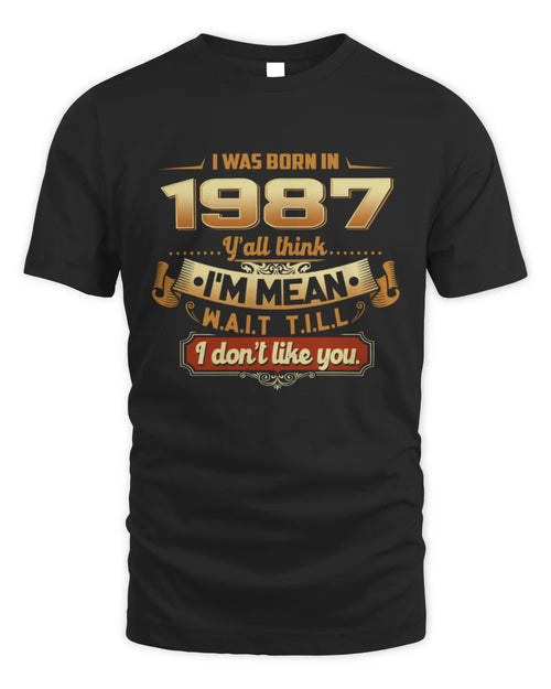 1987 HH89-K2 – Funny Birth Year Attitude Quote T-Shirt - Unisex Standard T-Shirt - Black