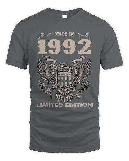 1992 HH89-K2 – Classic Birth Year Limited Edition T-Shirt - Unisex Standard T-Shirt - Charcoal