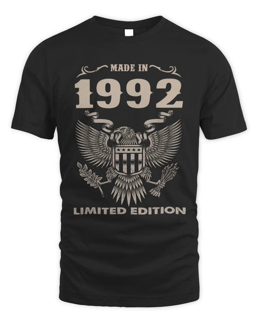 1992 HH89-K2 – Classic Birth Year Limited Edition T-Shirt - Unisex Standard T-Shirt - Black